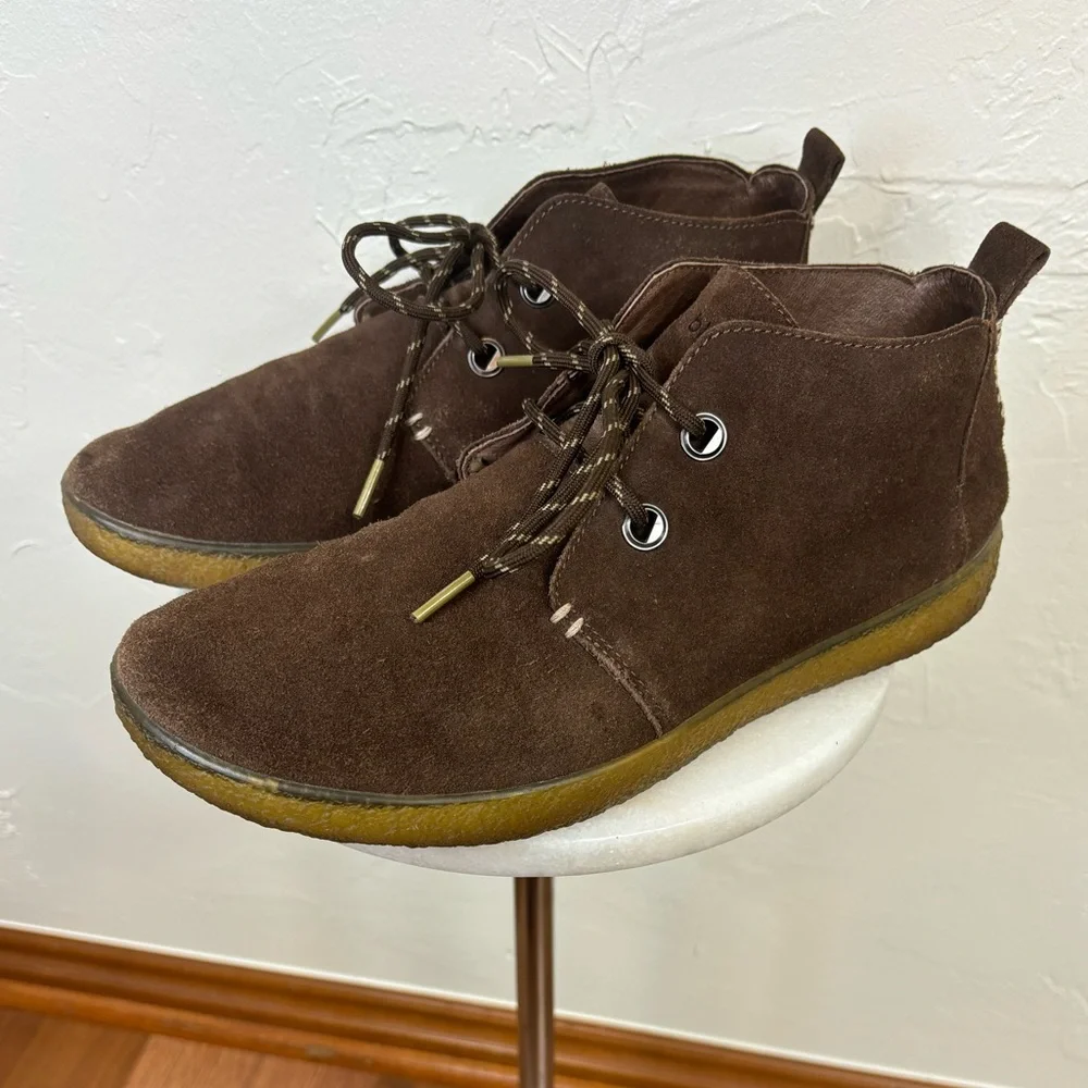 BLUPRINT‎ Men's Indio Desert Suede Chukka Boot Shoe Brown Leather Lace Up Sz 10